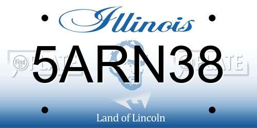 5ARN38 Illinois License Plate