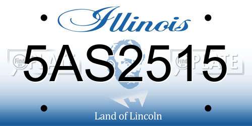 5AS2515 Illinois License Plate