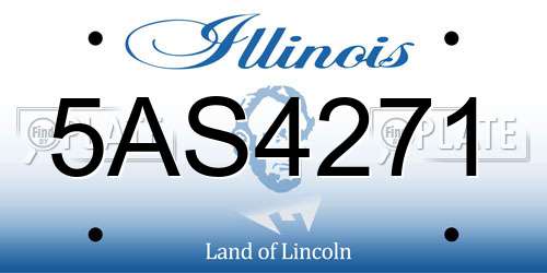 5AS4271 Illinois License Plate