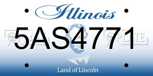 5AS4771 Illinois License Plate