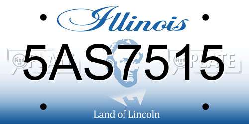5AS7515 Illinois License Plate