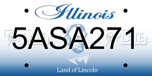 5ASA271 Illinois License Plate