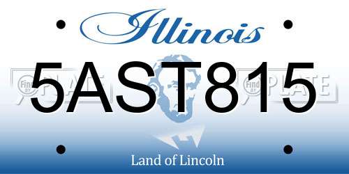 5AST815 Illinois License Plate
