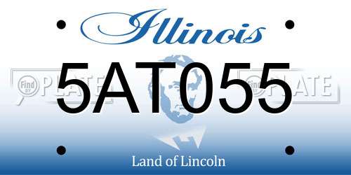 5AT055 Illinois License Plate