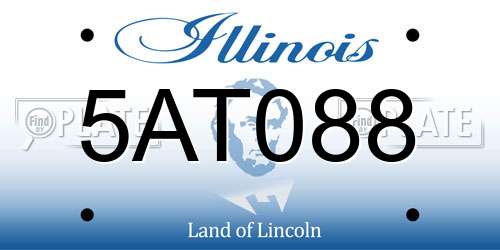 5AT088 Illinois License Plate