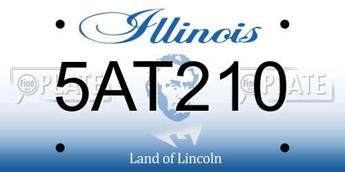 5AT210 Illinois License Plate