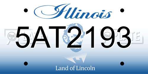 5AT2193 Illinois License Plate
