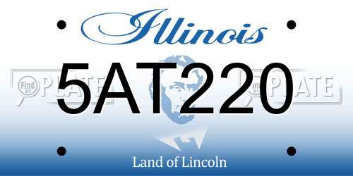 5AT220 Illinois License Plate