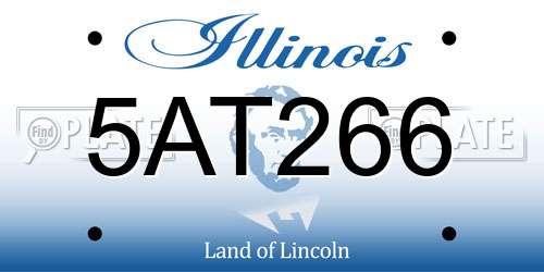 5AT266 Illinois License Plate