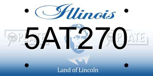 5AT270 Illinois License Plate