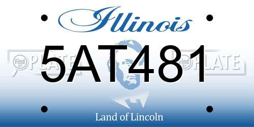 5AT481 Illinois License Plate