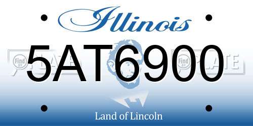 5AT6900 Illinois License Plate