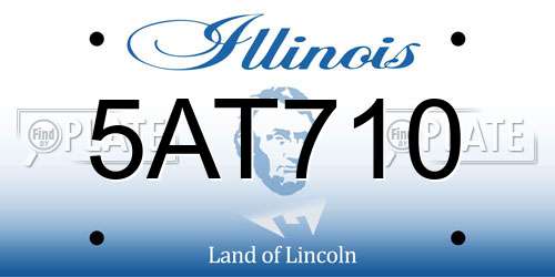 5AT710 Illinois License Plate