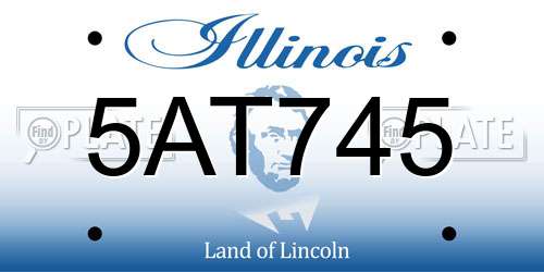 5AT745 Illinois License Plate
