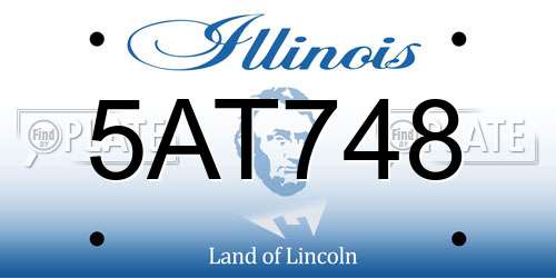 5AT748 Illinois License Plate