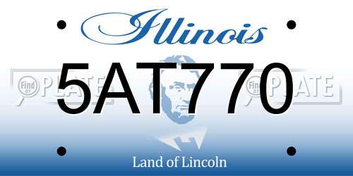 5AT770 Illinois License Plate