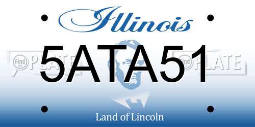 5ATA51 Illinois License Plate