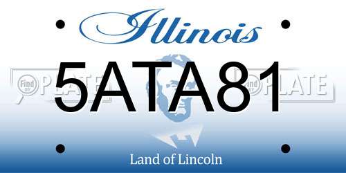 5ATA81 Illinois License Plate