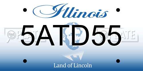 5ATD55 Illinois License Plate