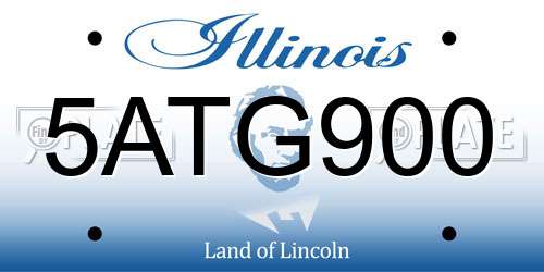 5ATG900 Illinois License Plate