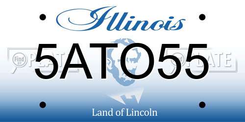 5ATO55 Illinois License Plate