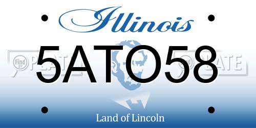 5ATO58 Illinois License Plate