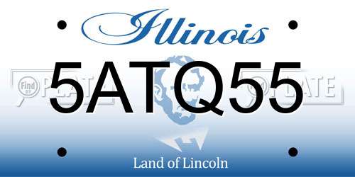 5ATQ55 Illinois License Plate