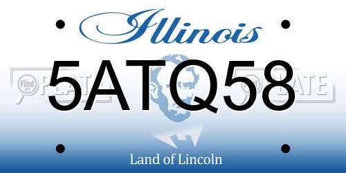 5ATQ58 Illinois License Plate