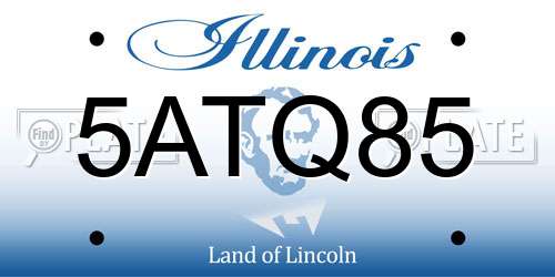 5ATQ85 Illinois License Plate