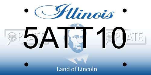 5ATT10 Illinois License Plate