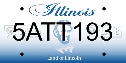 5ATT193 Illinois License Plate