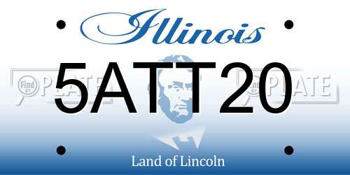 5ATT20 Illinois License Plate