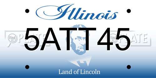 5ATT45 Illinois License Plate