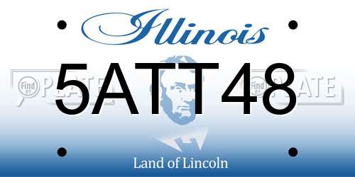 5ATT48 Illinois License Plate