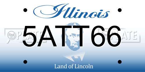 5ATT66 Illinois License Plate