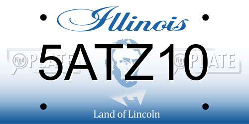 5ATZ10 Illinois License Plate