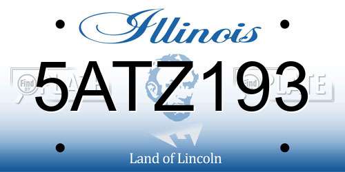 5ATZ193 Illinois License Plate