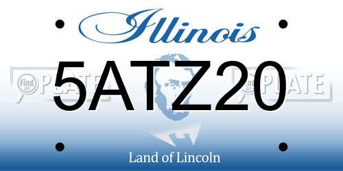 5ATZ20 Illinois License Plate
