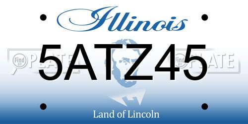 5ATZ45 Illinois License Plate