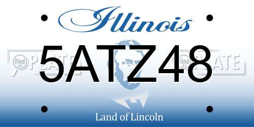 5ATZ48 Illinois License Plate
