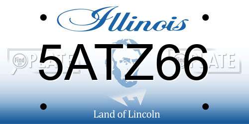5ATZ66 Illinois License Plate
