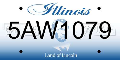 5AW1079 Illinois License Plate