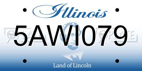 5AWI079 Illinois License Plate
