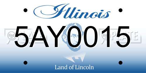 5AY0015 Illinois License Plate
