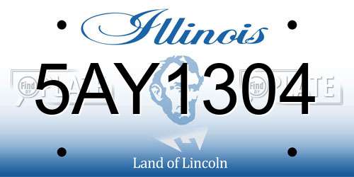 5AY1304 Illinois License Plate