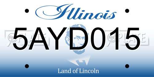 5AYD015 Illinois License Plate