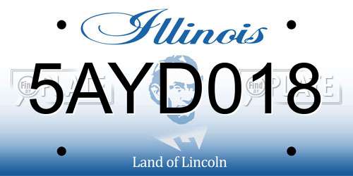 5AYD018 Illinois License Plate