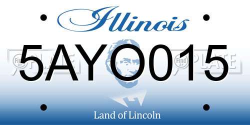 5AYO015 Illinois License Plate
