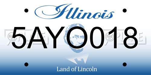5AYO018 Illinois License Plate