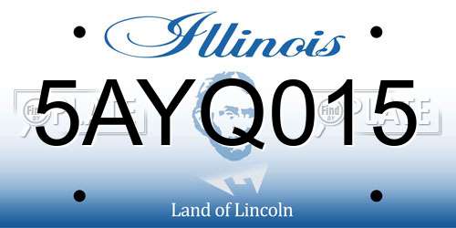 5AYQ015 Illinois License Plate